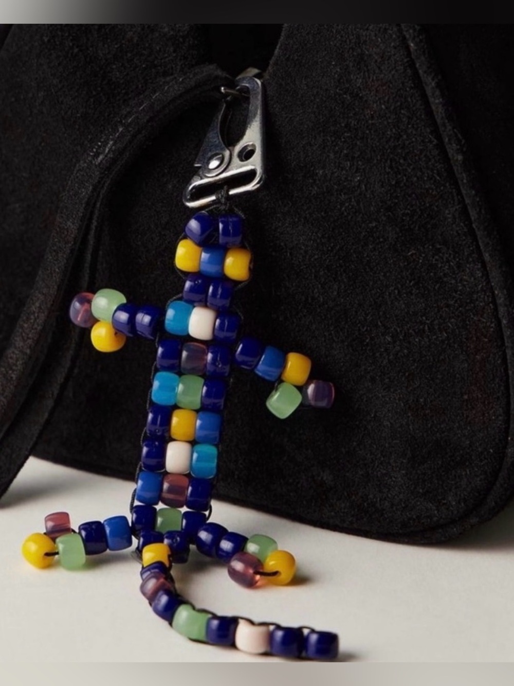 Free People Beaded Lizard Bag Charm NWT Multicolor Keychain Charm